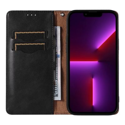8. Magnet Strap Case for Samsung Galaxy S23 Ultra Flip Wallet Mini Lanyard Stand Black