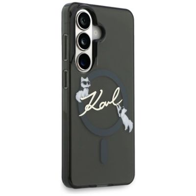 4. Karl Lagerfeld IML KC Script MagSafe Case for Samsung Galaxy S26 Plus - Black