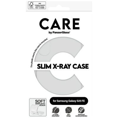 4. CARE by PanzerGlass Fashion X-Ray Case for Samsung Galaxy S25 FE - Transparent