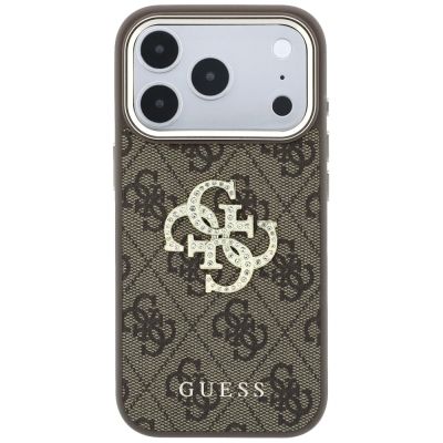 3. Guess 4G & Big Strass Logo Case for iPhone 17 Pro Max / 18 Pro Max - Brown
