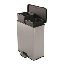 CURVER WASTE BIN WITH PEDAL 26L+26L / IML METALLIC