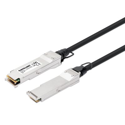 Intellinet 508513 InfiniBand/Fiber Optic Cable 2m QSFP+ Black, Silver