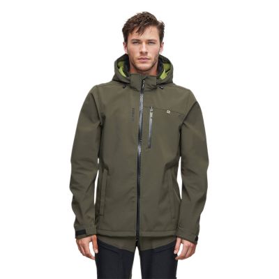 Alpinus Roignais Men's Windproof Softshell Rain Jacket Olive - MK18863