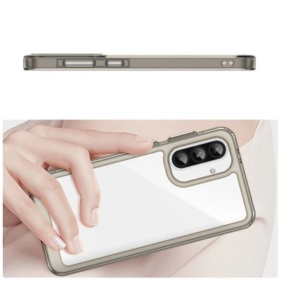 4. Outer Space Case for Samsung Galaxy A56 Cover with Flexible Frame - Semi-Transparent, Black