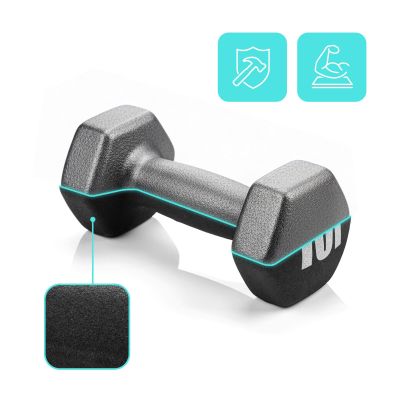 7. Meteor 2x5 kg cast iron dumbbell set