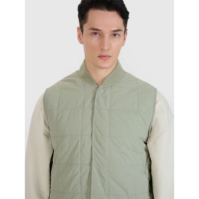 5. Men's sleeveless vest with stand-up collar 4F 4FWSS25TVJAM210-44S