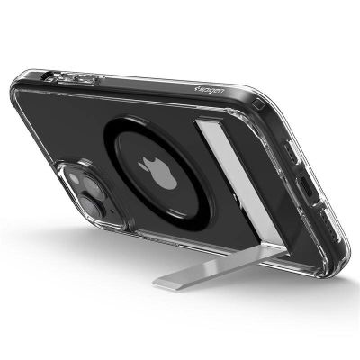 13. Spigen Ultra Hybrid S MagSafe Case with Stand for iPhone 15 - Black