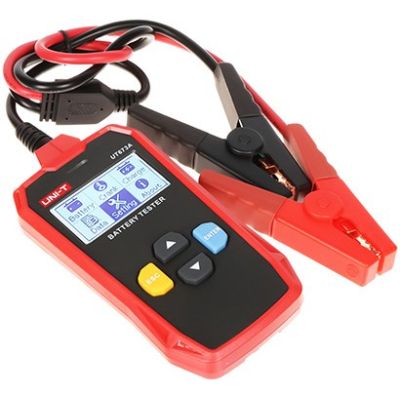 UNI-T UT673A digital battery tester, 12/24V, 40-2000 EN, supported battery types: AGM, EFB, GEL, standard, measurement standards: DIN EN IEC SAE, charging system test, starter test