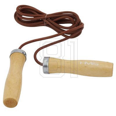 21. Leather skipping rope with a wooden handle HMS SK07