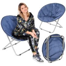 MOON CAMPING CHAIR 82x68x79CM NAVY BLUE ENERO CAMP
