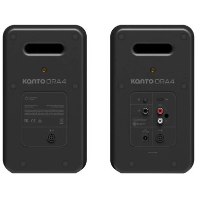 2. Kanto Audio ORA4 – 140W Reference Speakers USB-C / Bluetooth – Black (Pair)