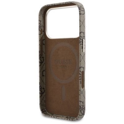 7. Guess 4G Script MagSafe Case for iPhone 17 Pro - Brown