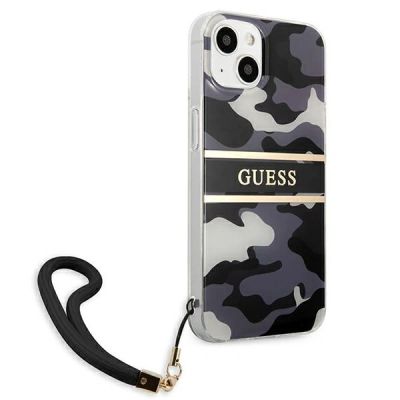 9. Guess GUHCP13MKCABBK iPhone 13 6.1" black/black hardcase Camo Strap Collection