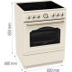 10. GORENJE GECS6B70CLI Retro electric cooker 60 cm | ExtraSteam | AirFry | FrozenBake | cream