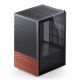 12. Jonsbo T6 Case, Mini-Tower, Mini-ITX, Tempered Glass, Wood - Black