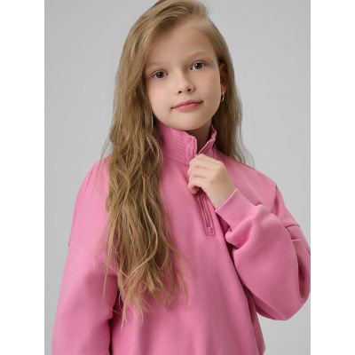 5. Regular sweatshirt without hood for girls 4F 4FJRSS26TSWSF2625-54S