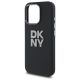 6. DKNY Liquid Silicone Metal Logo iPhone 16 Pro Max Case - Black