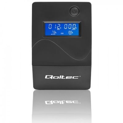 6. QOLTEC UPS 650VA | 360W | LCD | USB | RJ45