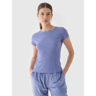 Women's slim plain T-shirt 4F 4FRAW24TTSHF2300-32S