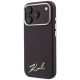 2. Karl Lagerfeld Saffiano Small Script Metal Logo MagSafe case for iPhone 17 Pro / 18 Pro - burgundy