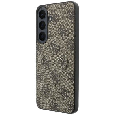 2. Guess Embossed 4G Ring Classic Logo MagSafe Case for Samsung Galaxy S26 FE – Brown