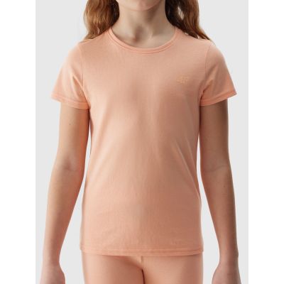 100% cotton plain girls' T-shirt 4F Junior