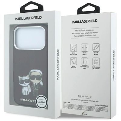 8. Karl Lagerfeld Smooth Karl & Choupette Bodies Sketch MagSafe case for iPhone 18 Pro / 17 Pro - burgundy