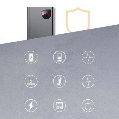 19. Baseus Adaman powerbank 2x USB / 1x USB Type C / 1x micro USB 20000mAh 65W Quick Charge 3.0 Power Delivery black (PPIMDA-D01)