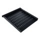 2. 19" adjustable shelf, 1U, depth 500-900 mm, load capacity 100 kg, 4-point mounting, black, screws included.