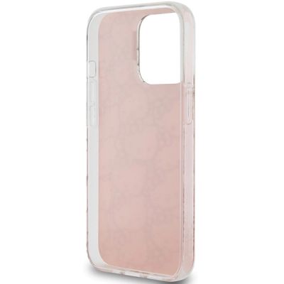 7. Hello Kitty IML Gradient Electrop Crowded Kitty Head Case for iPhone 15 Pro - Pink