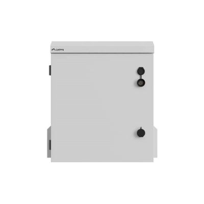 9. WALL-HUNG RACK CABINET 10" HERMETIC IP55 WALL/POLE MOUNTING 340X250X500 GRAY LANBERG (ASSEMBLED)