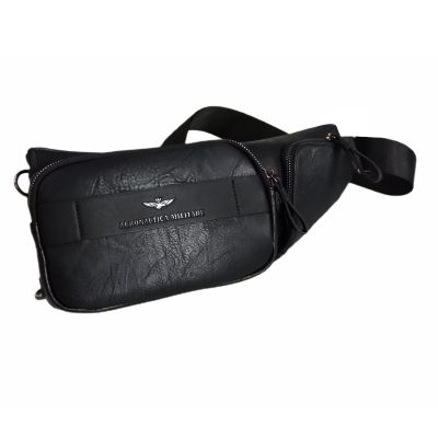 2. Aeronautica Militare Men's Sling Bag Black - AM-8483