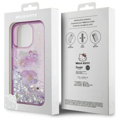 8. Hello Kitty Liquid Glitter 50TH Anniversary Party iPhone 16 Pro Max Case - Purple