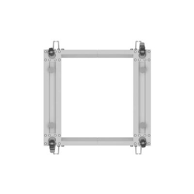 14. Open Rack 19" 9U 600x600-1100 adjustable gray Lanberg