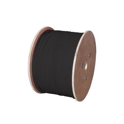 F/UTP category 6 cable, data communication, PE outer gel, Fca 4x2x23 AWG, 1Gb/s (10Gb/s up to 55m), black, 500m - ALANTEC