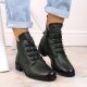 5. Insulated flat-heeled ankle boots Jezzi W JEZ412B green