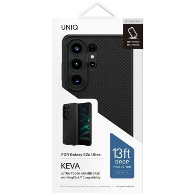 3. Uniq Keva Case for Samsung Galaxy S26 Ultra Magclick Charging - Black
