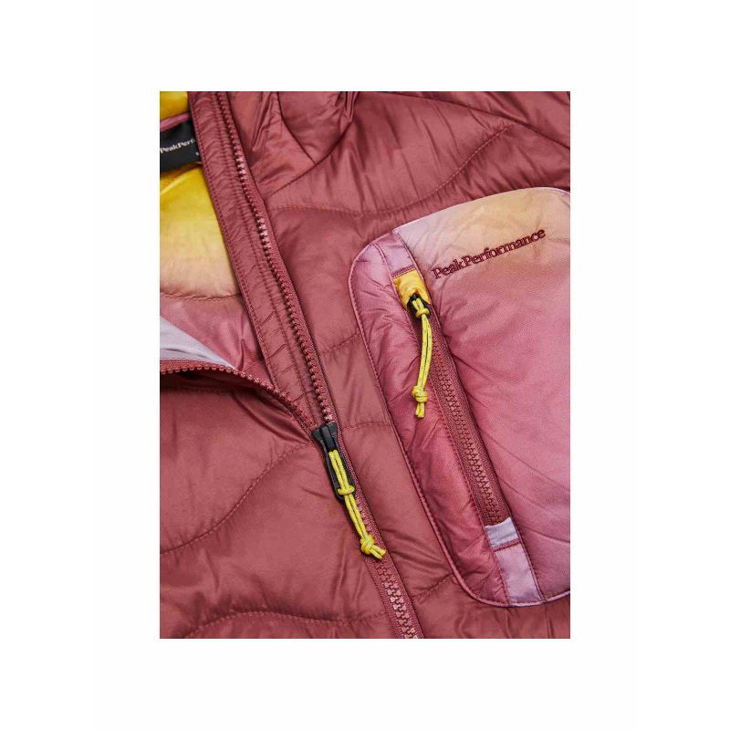 4. PEAK PERFORMANCE W Helium Aop Utility Down Hood Women's Down Jacket, Multicolor