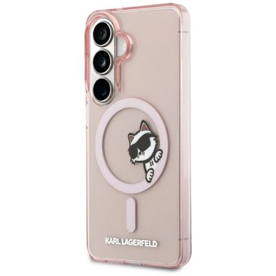 2. Karl Lagerfeld IML Peekaboo Choupette MagSafe Case for Samsung Galaxy S26 - Pink