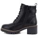 3. Women’s black leather block-heel ankle boots M.Daszyński OL77-3
