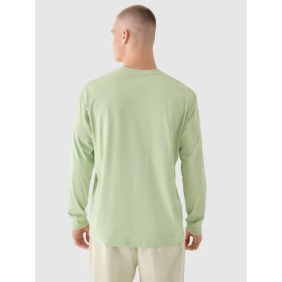 4. Men's oversize longsleeve with print 4F 4FRAW24TLONM502-44S