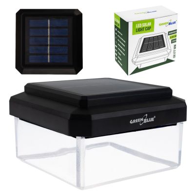 9. GREENBLUE LED SOLAR LAMP FOR POST. 100X100MM, ENVELOPE CANOPY, 3200K GB128 WW