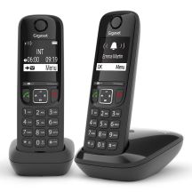 Gigaset AS690 Duo Analog/DECT Phone Caller Name and ID Black