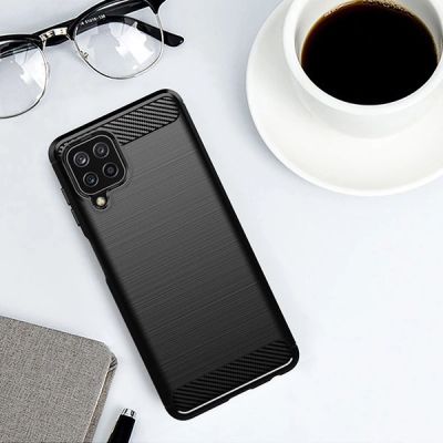 12. Carbon Case Flexible Cover TPU Case for Samsung Galaxy A22 4G black