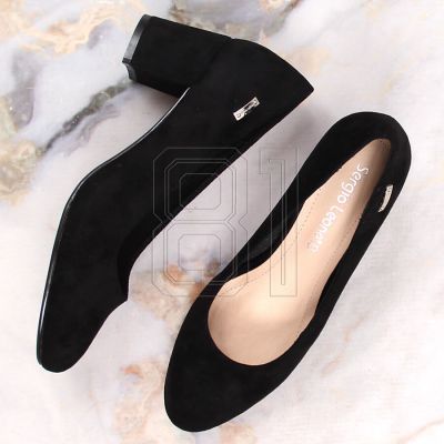 10. Suede high heel pumps Sergio Leone W SK314D black