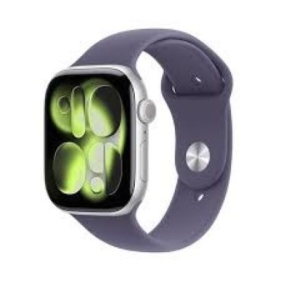 Apple Watch Series 11ÂGPS + Cellular 46mm Silver Aluminum Case with Purple Fog Sport Band - M/L