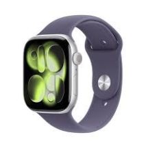 Apple Watch Series 11ÂGPS + Cellular 46mm Silver Aluminum Case with Purple Fog Sport Band - M/L