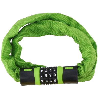 5. DUNLOP BICYCLE LOCK CHAIN WITH COMBINATION 90CM LENGTH GREEN