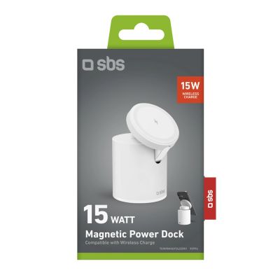 2. SBS 2-in-1 Wireless Magnetic Charging Station - White