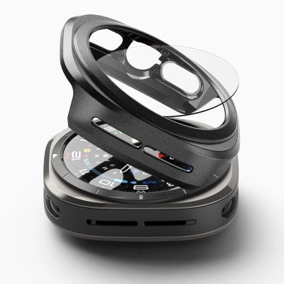 2. Ringke Slim & Tempered Glass Case + Glass Set for Samsung Galaxy Watch Ultra 47mm - Black